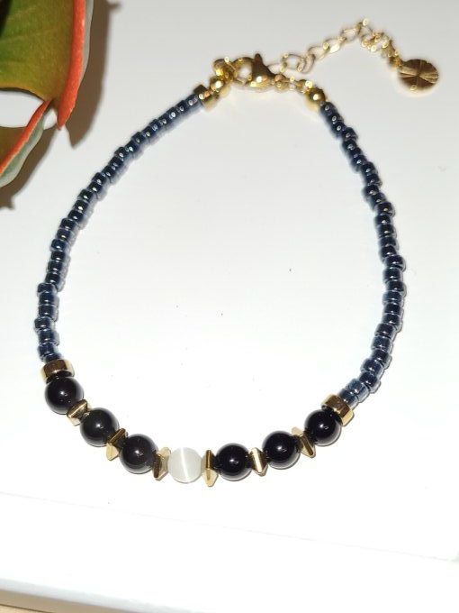 BRACELET OBSIDIENNE 